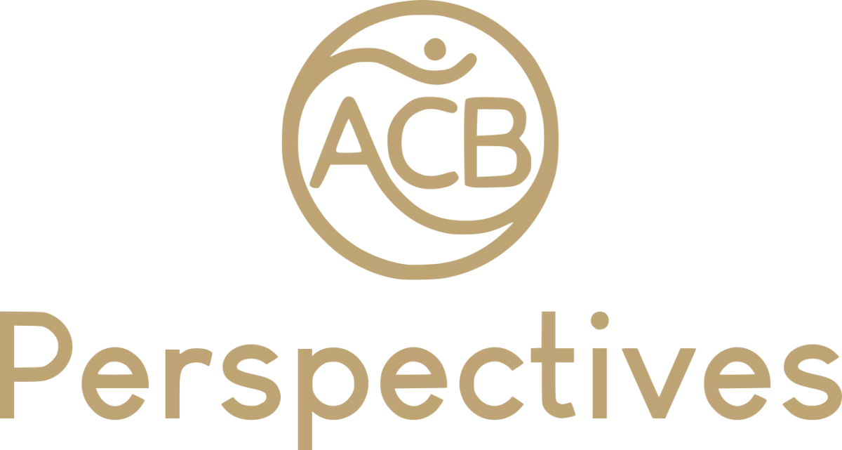 Logo d'ACB-Persepctives un rond de trois couleurs dans lequel est inscrit ACB